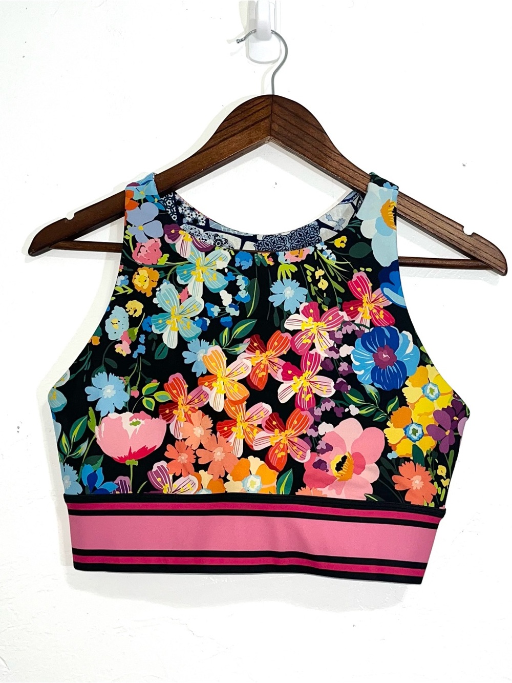 Johnny Was Bee Active High Neck Reversible Sports Bra